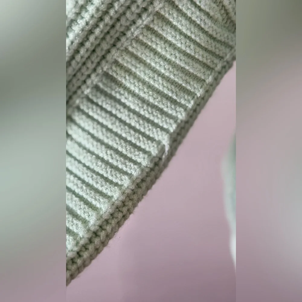 Mint Green Cable Knit Cardigan - Picture 6 of 7